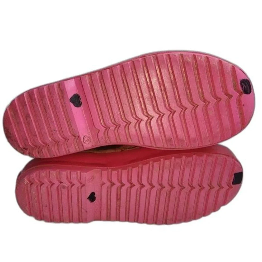 Hunter for Target Pink Abstract Print Tall Rubber Boots Girls‎ Size 2